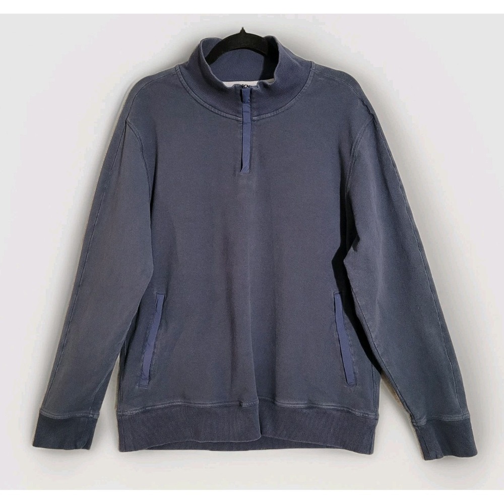 Mack Weldon Mens XXL Navy 1/4 Zip Pullover Sweater/Sweatshirt‎ Athleisure Casual